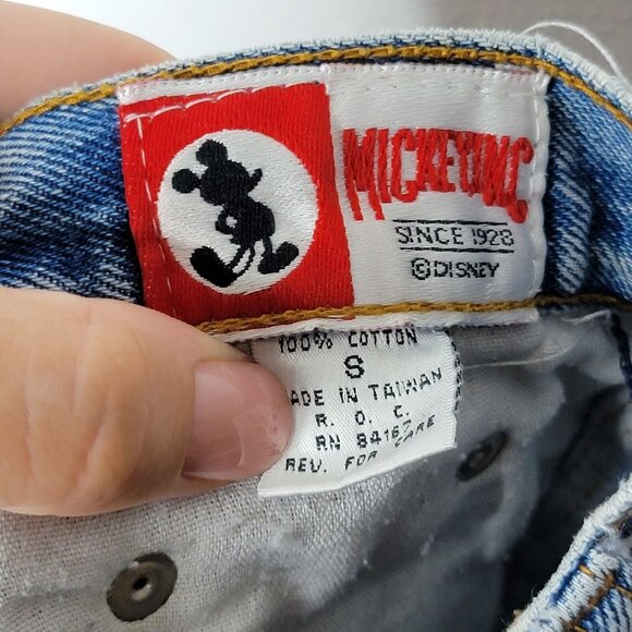 Mickey Inc Small Light Wash Blue Minnie Mouse Vintage High Waisted Denim‎ Shorts - Picture 5 of 5